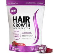 Dulces gelificados con sabor a bayas mixtas, 60 piezas, promoviendo un crecimiento del cabello más grueso, más fuerte y saludable.