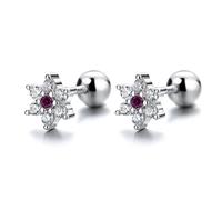 Dulces pendientes de tornillo de copos de nieve para el invierno para mujeres Joyas finas de boda