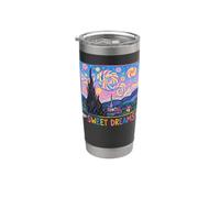 Dulces sueños lindos Van Gogh noche estrellada pintura caramelos Vaso térmico de acero inoxidable de doble pared