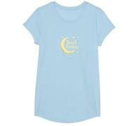 Dulces sueños Luna Estrellas Camiseta, Niñas, Azul Bebé, M