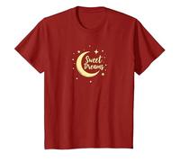 Dulces sueños Luna Estrellas Camiseta, Niños, Arándano, 8 años