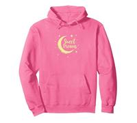 Dulces sueños Luna Estrellas Sudadera con Capucha, Unisex para Adultos, Rosa Brillante, L