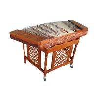 Dulcimer Tallado Con Cáscara De Palo De Rosa, 117 Cm De Largo, Que Incluye 69 Cm De Alto Soporte, Adecuado Para Principiantes/Exámenes/Bandas,E