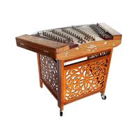 Dulcimer Tallado Con Cáscara De Palo De Rosa, 117 Cm De Largo, Que Incluye 69 Cm De Alto Soporte, Adecuado Para Principiantes/Exámenes/Bandas,A