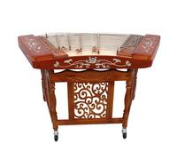 Dulcimer Tallado Con Cáscara De Palo De Rosa, 117 Cm De Largo, Que Incluye 69 Cm De Alto Soporte, Adecuado Para Principiantes/Exámenes/Bandas,F