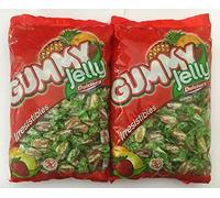 Dulciora Gummy Jelly Caramelos Gominolas Masticables Sin Gluten • Pack 2 x Bolsa 2 kg + Regalo Bolsa Maiz para Palomitas Oro del Mediterráneo 500 g