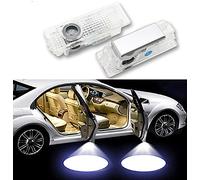 Duleutgnu 2 luces LED para puerta de coche, iluminación para debajo del suelo, iluminación de entrada, logotipo de bienvenida, emblema 3D (para Cayenne 2003-2006)