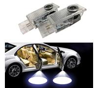 Duleutgnu 2 luces LED para puerta de coche, iluminación para debajo del suelo, iluminación de entrada, logotipo de bienvenida, emblema 3D (para Cayenne 2007-2009)