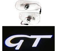 Duleutgnu 2 piezas luces de puerta de coche logotipo de bienvenida fantasma sombra definición lámpara LED puertas de coche luces de entrada lámpara emblema 3D para 147 GT