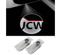 Duleutgnu Paquete de 2 luces LED de ambiente para puerta de coche, iluminación interior con logotipo, proyector de sombra de fantasma, luz de bienvenida, accesorios de ambiente (para JCW)