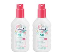 dulgon 2 aerosoles solares SPF 50 para niños, 200 ml, sin octocryleno, protección contra la radiación UVA y UVB, protector solar para niños, resistente al agua, sin perfume, vegano y sin
