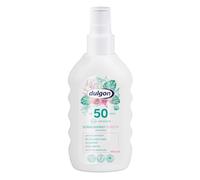 dulgon Crema solar Sensitiv Spray SPF 50 200 ml - Crema solar sin octocrylene - Protección contra rayos UVA y UVB - Spray solar 50 resistente al agua, vegano y sin microplásticos