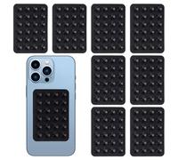 Duluok 8 Piezas Funda para Teléfono con Ventosa, Soporte Cuadrado Adhesivo de Silicona con Ventosa, Soporte para Teléfono con Espejo Autoadhesivo Manos Libres