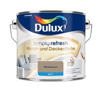 Dulux Simply Refresh Pintura para pared y techo, color marrón seda, 2,5 litros, refrescante y duradera para interiores para un hogar hermoso