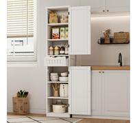 DUlVBPE Armario de cocina de 170 × 40 × 30 cm, con 2 puertas y 1 cajón, así como estantes ajustables para almacenamiento flexible. Adecuado para cocina, comedor o sala de estar.
