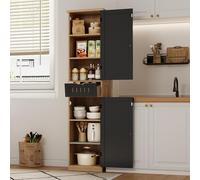 DUlVBPE Armario de cocina de 170 × 40 × 30 cm, con 2 puertas y 1 cajón, así como estantes ajustables para almacenamiento flexible. Adecuado para cocina, comedor o sala de estar.