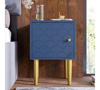 DUlVBPE Mesita de noche, mesita de noche, mesa auxiliar, color azul marino, mesa de sofá adecuada para cualquier cama y dormitorio - H50/B35/T35 cm