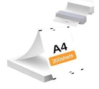 Dulynva 200 Hojas de Papel Térmico A4 Plegable de Secado Rápido Papel Impresora Térmica Compatible con la Mayoría de Impresoras Térmicas A4 para Documentos, Webs y Fotos