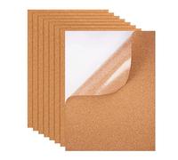 Dulynva 8 Piezas Hojas de Corcho Autoadhesivas 30x21cm, 2mm de Espesor Plancha Placas de Corcho para Decoración Mural Pizarras Corcheras para DIY Artesanía y Tablones de Anuncios