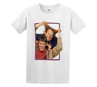 Dumb and Dumber, Jim Carry, Jeff Daniels, Retro, Comedy, Funny, Idiots, Stupid, Men's Cotton T-Shirt White Shirt Top tee XXL