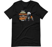 Dumb and Dumber John Denver - Camiseta unisex de manga corta con cuello redondo, Negro, XL