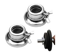 Dumbbell Collars - 2X Hex Nut Bar Clamps, Casting Iron 1 Inch Barbell Clip, Secure Lock | Weight for Gym Strength Training Home Workout Equipment