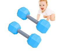 Dumbbell Rattle - ABS 12x4.5cm 2pcs | Sensory Dumbbell Toy, Workout Style