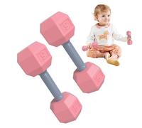 Dumbbell Rattle - ABS 12x4.5cm | Set Of 2 Lightweight Play Gym Teether | Engaging Sensory Workout Toy For New Parents Exercise Home Workout & Exercise Exquisite Room