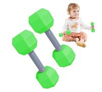 Dumbbell Rattle - ABS 12x4.5cm | Set Of 2 Lightweight Play Gym Teether | Engaging Sensory Workout Toy For New Parents Exercise Home Workout & Exercise Exquisite Room