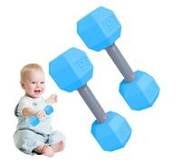 Dumbbell Rattle - ABS 12x4.5cm | Set Of 2 Lightweight Play Gym Teether | Engaging Sensory Workout Toy For New Parents Exercise Home Workout & Exercise Exquisite Room