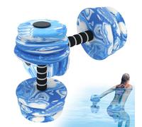 Dumbbell Set, Pool Weights Water Aerobics, Lightweight Eva Foam Aquatic Fitness Equipment, Waterproof Floating Dumbbells for Swimming Exercise Workout, Blue, Purple, Pink