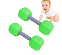 Dumbbells Toy - Hex Dumbbell Weights 12x4.5cm | Babŷ Rattle Dumbbell 2pcs Mini ABS Fitness Toy Cute Weighted DumbbellSet Infanț Exercise Grip Training Early Learning Gift