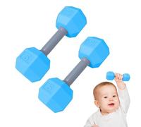 Dumbbells Toy - Hex Dumbbell Weights 12x4.5cm | Babŷ Rattle Dumbbell 2pcs Mini ABS Fitness Toy Cute Weighted DumbbellSet Infanț Exercise Grip Training Early Learning Gift