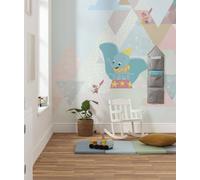 Dumbo Bebé Dormitorio Pintado Unisex 300x279cm Azul Rosa Naranja Disney Niña Boy