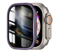 Dumgeo Protectores de Pantalla para Apple Watch Ultra/Apple Watch Ultra 2 49mm, Anti-Espionaje, Vidrio Templado 9H + Marco de AleacióN de Titanio, Sensible al Tacto，PelíCula Protectora Ligera