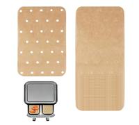 Dumhuts 150pcs papel freidora aire, papel perforado antiadherente de 14 x 20,3 cm, accesorio para hornear para freidora y horno
