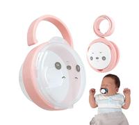 Dummy1 - Soporte para chupete con diseño de panda, material de polipropileno, contenedor de almacenamiento para chupetes para viajes, guardería, organización, higiene, clip de almacenamiento seguro