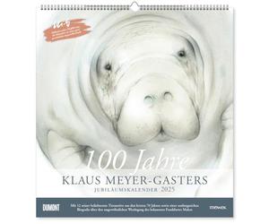 DUMONT Klaus Meyer-Gasters 2025 - Calendario de aniversario de 100 años, 45 x 48 cm, calendario artístico con una amplia biografía del artista, instrucciones de dibujo y dibujo personales, impreso en