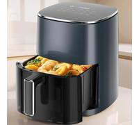 DUMOS Air Fryer 6QT with Window Square Airfryer Oven 12-in-1 for Family 400°F Rapid Air Crispy Technology Roast Bake Deshidrate Nonstick & Easy-Clean Basket