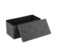 DUMOS Banco otomano de almacenamiento plegable de 76,2 cm, baúl de almacenamiento, taburete reposapiés con asiento acolchado, banco de dormitorio para salón, soporta 300 kg