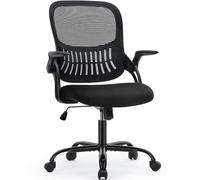 DUMOS C-3718-1B-BK-SX Silla de Oficina, Nailon Acero aleado Plástico Metal, Negro, Moderno
