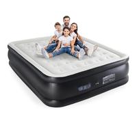 DUMOS Colchón de aire individual - Cama inflable inflable de 16 pulgadas con bomba de alta capacidad integrada, doble altura, diseño inferior antideslizante, capacidad de peso 660 libras, cama de aire