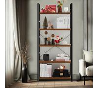 DUMOS Estantería de Almacenamiento con 5 Niveles, estantería de Cocina, estantería de Estilo Industrial, estantería de pie en el salón, Cocina, estantería de Madera MDF de Metal Estrecho