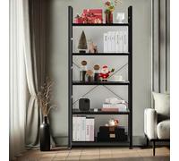 DUMOS Estantería de Almacenamiento con 5 Niveles, estantería de Cocina, estantería de Estilo Industrial, estantería de pie en el salón, Cocina, estantería de Madera MDF de Metal Estrecho