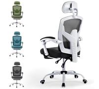 DUMOS Silla de Oficina ergonómica: una Silla de Escritorio con respaldos cómodos, Equipada con un cómodo Soporte Lumbar y reposapiés, Silla de Oficina Adecuada para el hogar