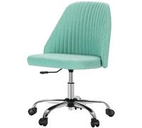 DUMOS Silla de Oficina, Silla de Escritorio, Silla pequeña de Escritorio con Ruedas, Bonita Silla giratoria con Respaldo, sin Brazos, Oficina en casa, Silla de Oficina