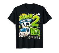 Dump Everything Im 2 Years Old Garbage Truck 2nd Birthday Camiseta
