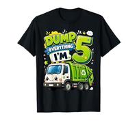 Dump Everything Im 5 Years Old Garbage Truck 5th Birthday Camiseta