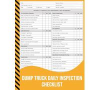 Dump Truck Daily Inspection Checklist: Pre-Trip Safety & Maintenance Log for Construction, Mining, and Hauling Operators.