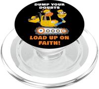 Dump Your Doubts, Load up on Faith! Kids Construction Animal PopSockets PopGrip para MagSafe